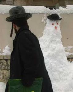Mr. Snowman meets Rabbi Schneeman